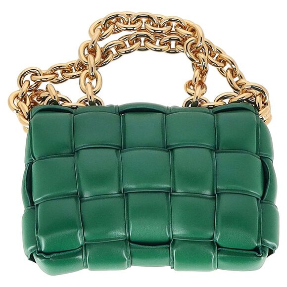 Bottega Veneta Padded Cassette Shoulder Bag in Green Leather - Picture 4 of 9
